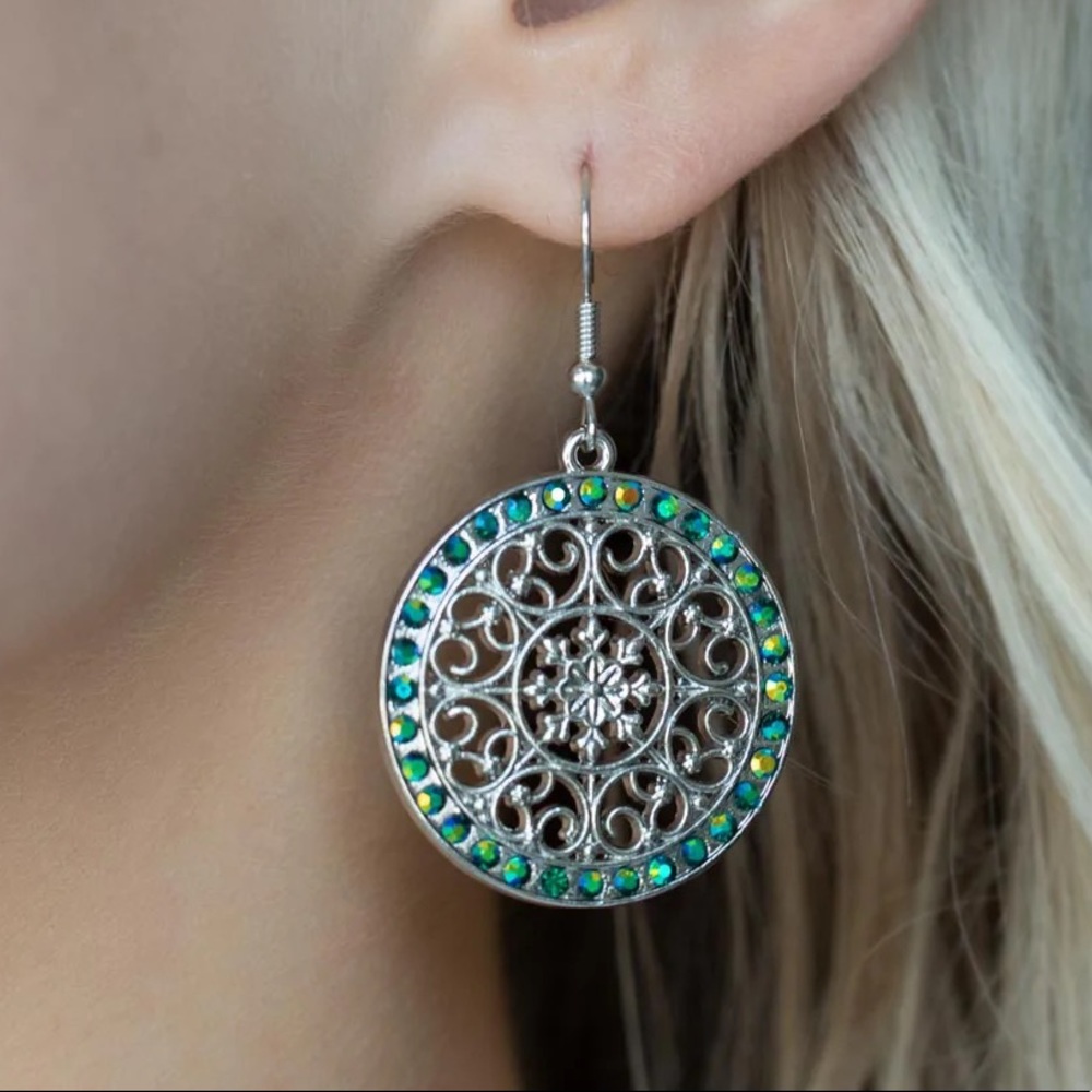 Bollywood Ballroom - Green Earrings